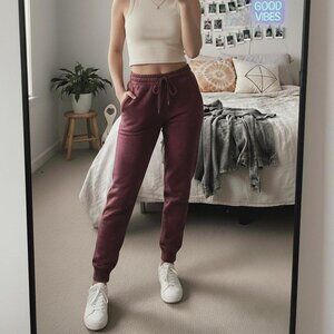 Maroon Red Tie Dye Sweatpants